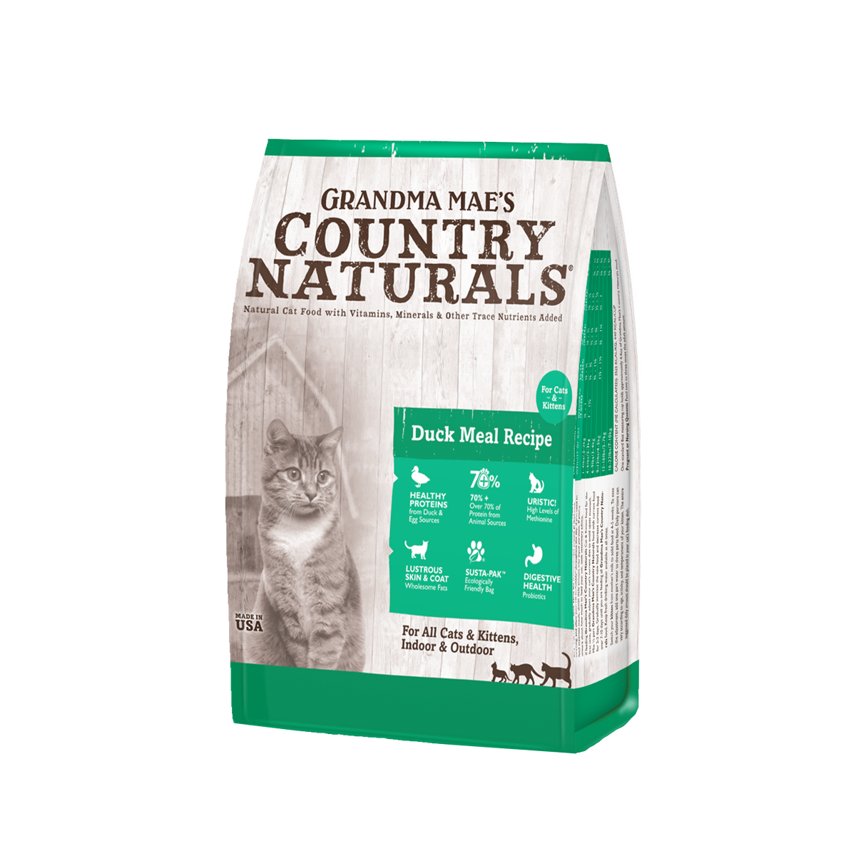 Country Naturals 燕麥糙米貓糧 鴨肉亮毛護膚配方