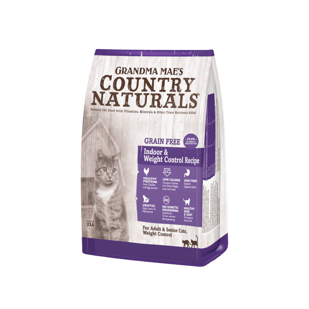 Country Naturals 無穀物貓糧 體重控制去毛球室內貓配方