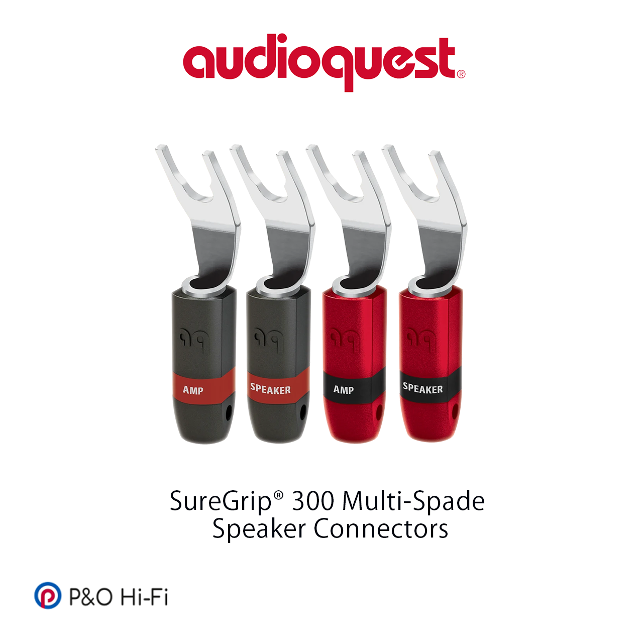 AudioQuest SureGrip 300 發燒級喇叭 Y  頭 (4件裝) (金/銀)