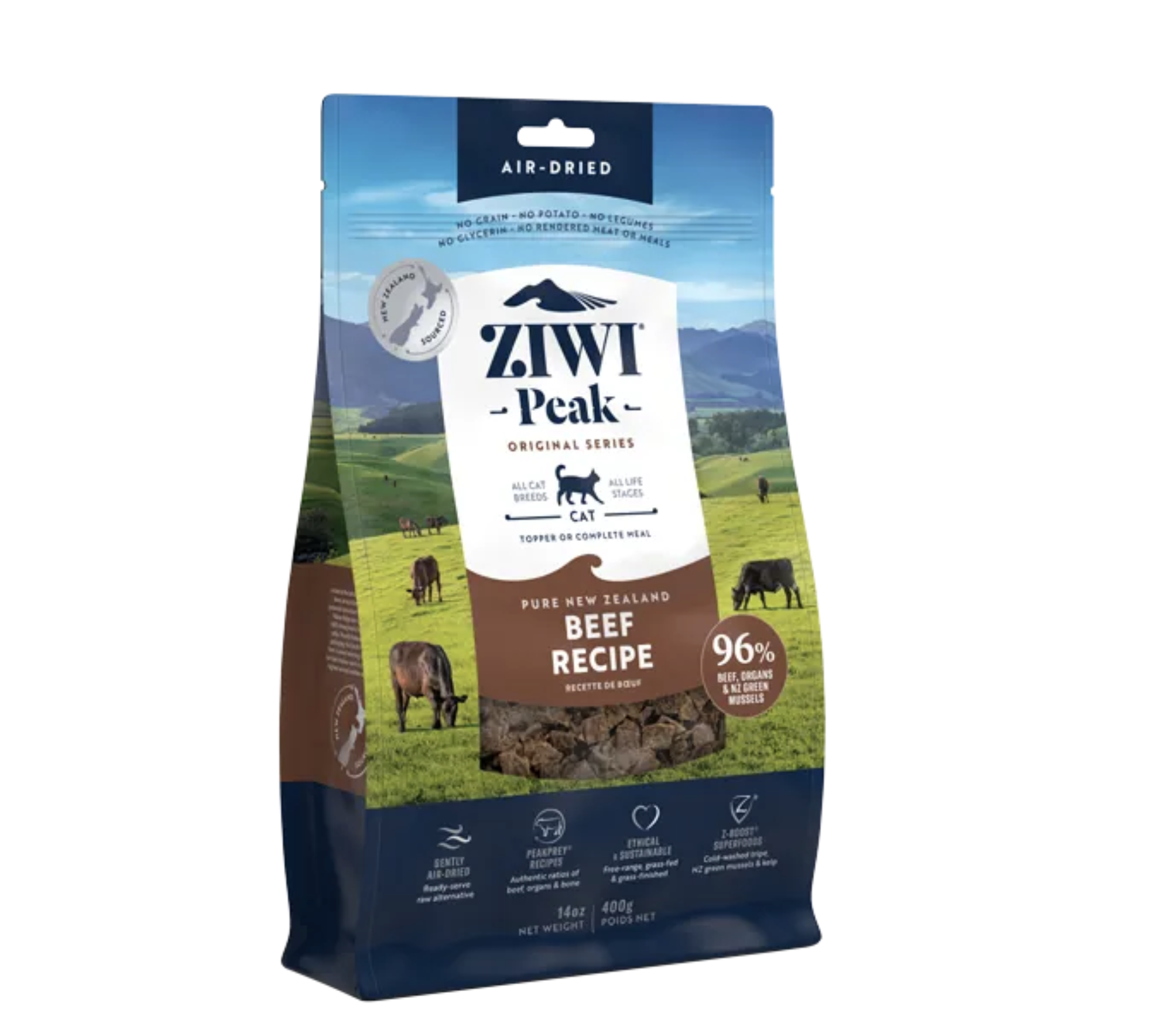 ZiwiPeak  Air Dried Cat Food - Beef Recipe (1KG)