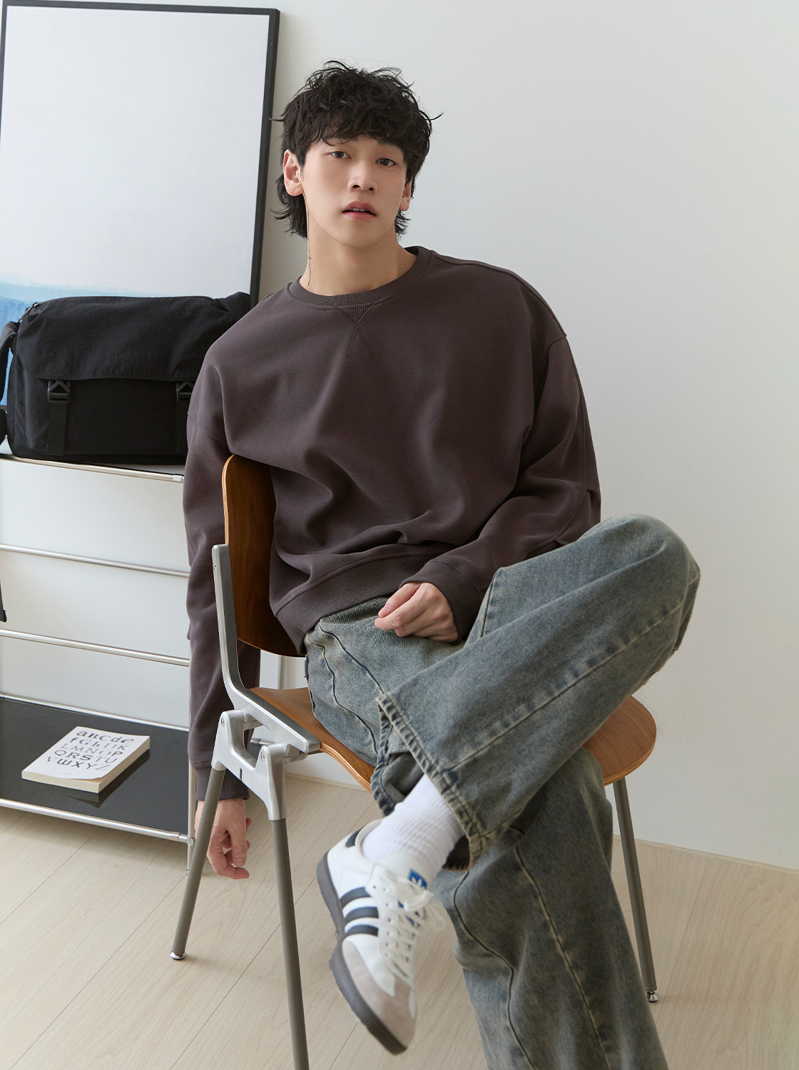 【期間限定】解構線條袖子立體摺位大學TEE