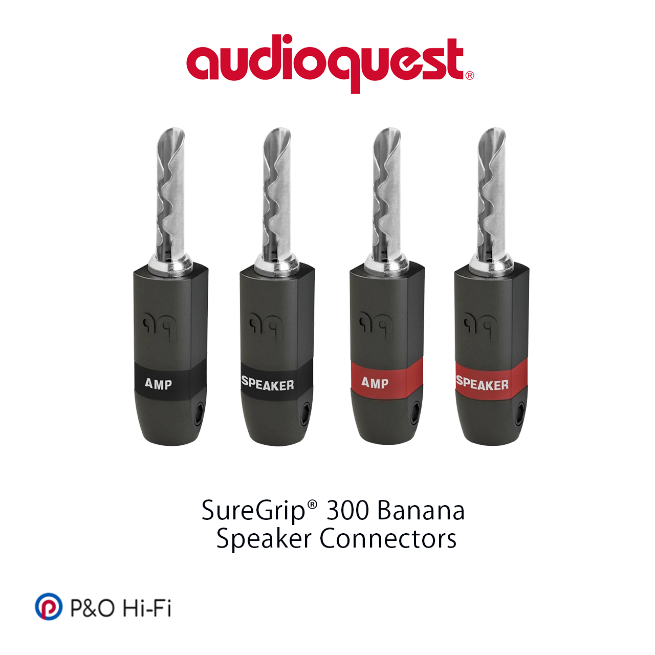 AudioQuest SureGrip® 300 發燒級喇叭蕉頭 (4件裝) (金/銀)