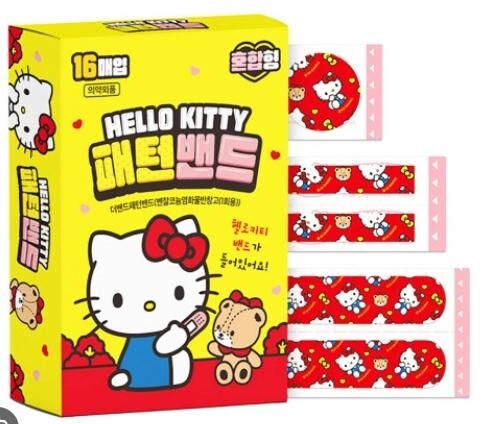 Sanrio 三麗鷗 Hello Kitty 兒童膠布（混合款 16 片裝）