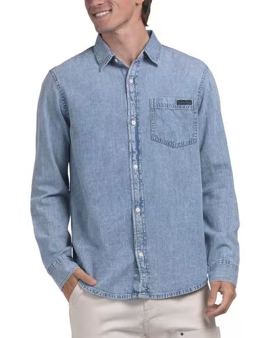 【預購】 CALVIN KLEIN N091514 男裝牛仔襯衫外套 (藍色)
