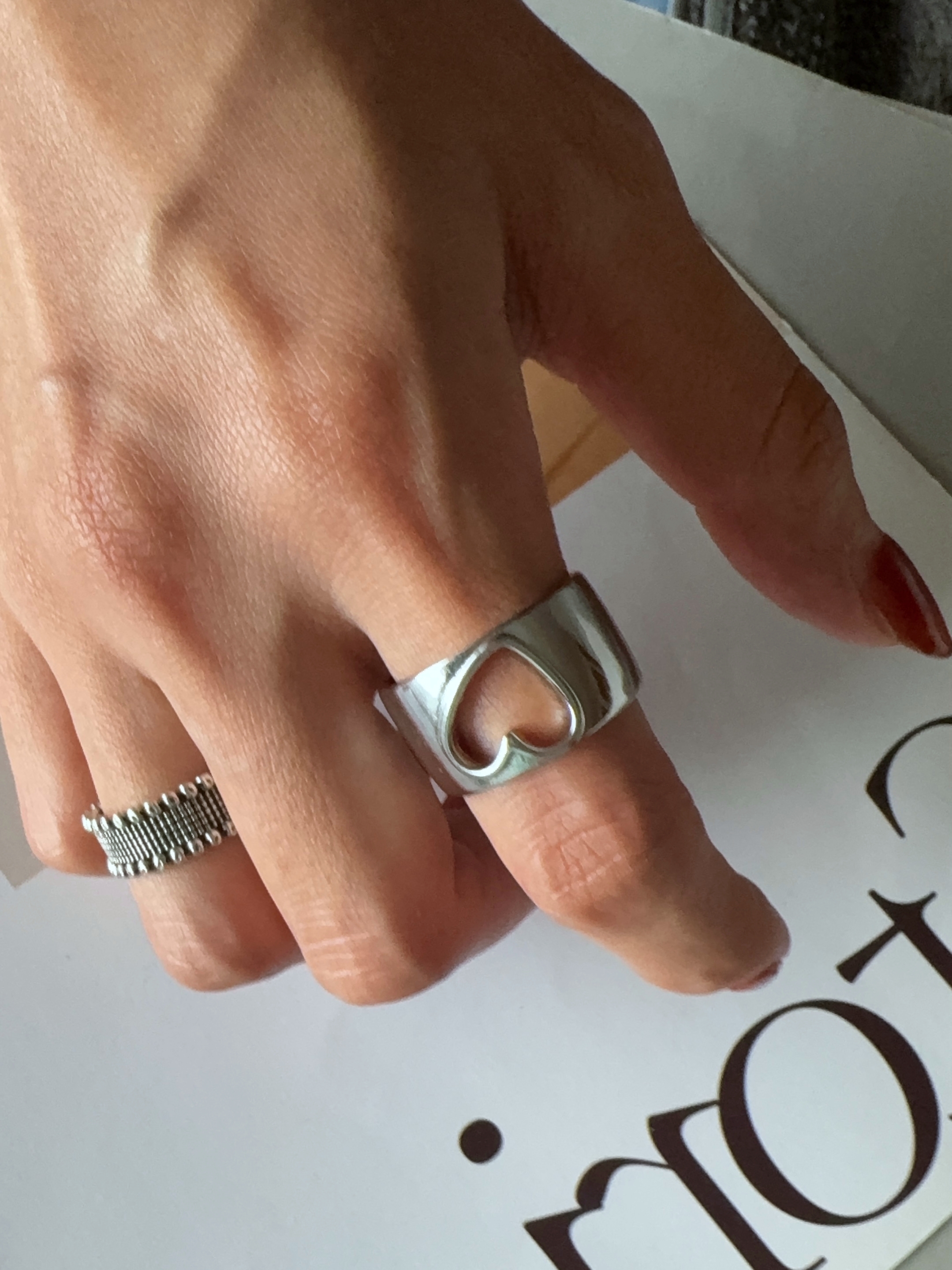 beads line wide ring