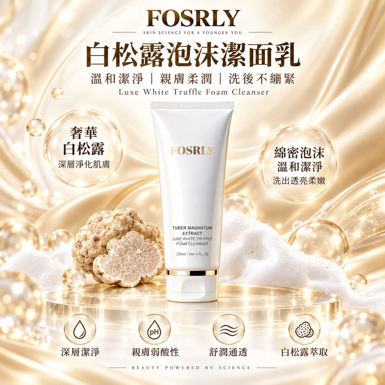 HKSG0915-001 Fosrly白松露洗面乳 120ml (A1)