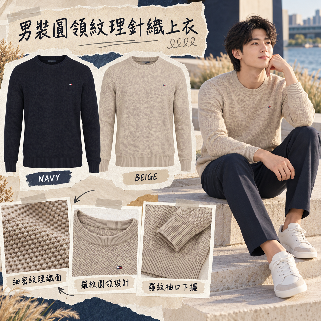 【預購】 TOMMY HILFIGER N091515 Taft 男裝圓領衛衣