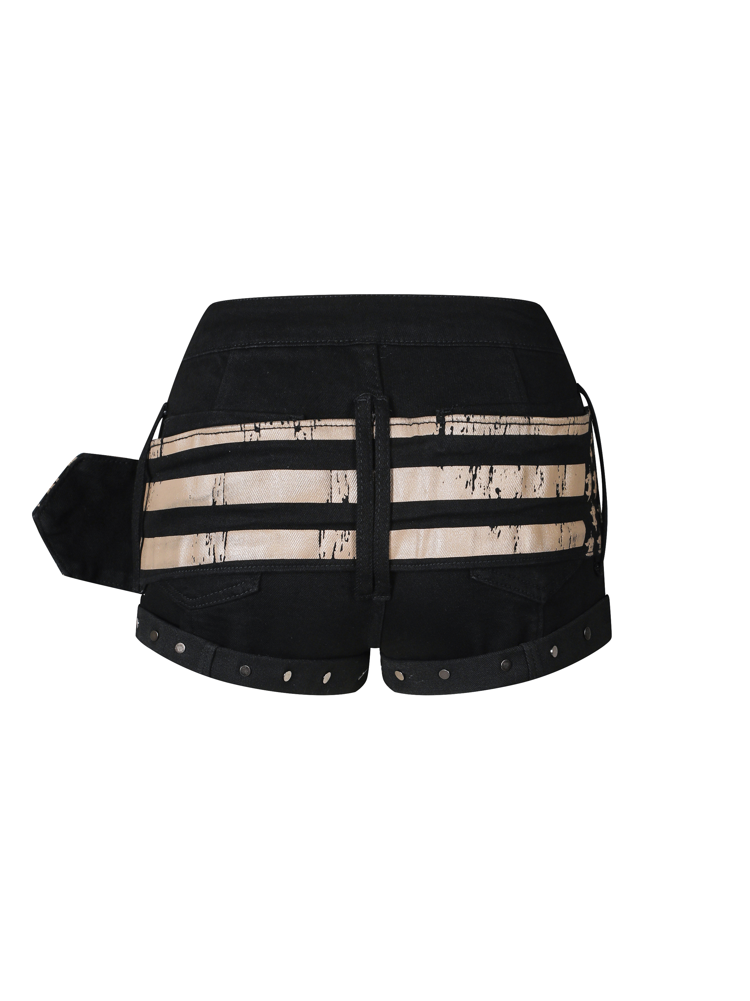 BELTED STUDDED SHORTS