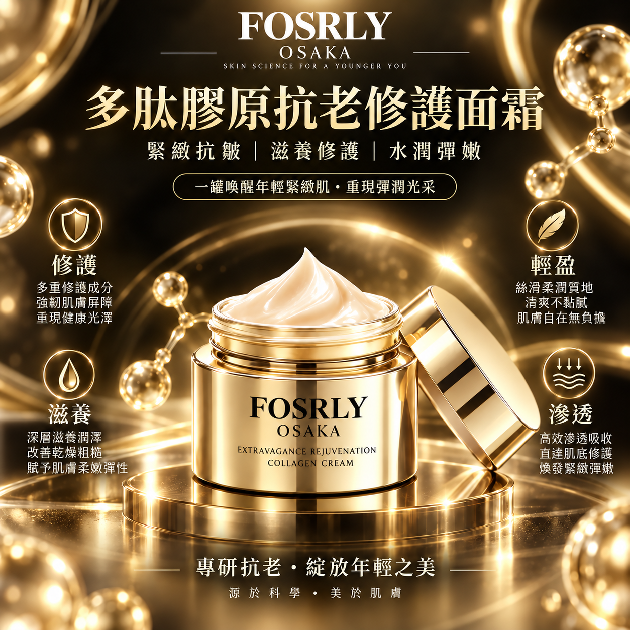 HKSG0915-003 Fosrly多肽膠原精華面霜 80ml (A3)