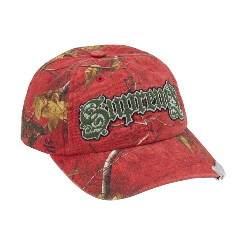 Supreme Bottle Opener 6-Panel 復古刺繡 開瓶器 6分割帽 帽子 落葉紅色 FW26H42-XD [台灣現貨]