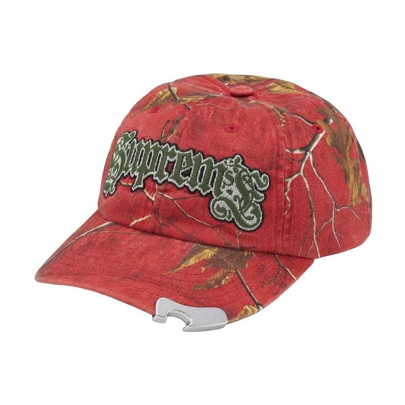 Supreme Bottle Opener 6-Panel 復古刺繡 開瓶器 6分割帽 帽子 落葉紅色 FW26H42-XD [台灣現貨]