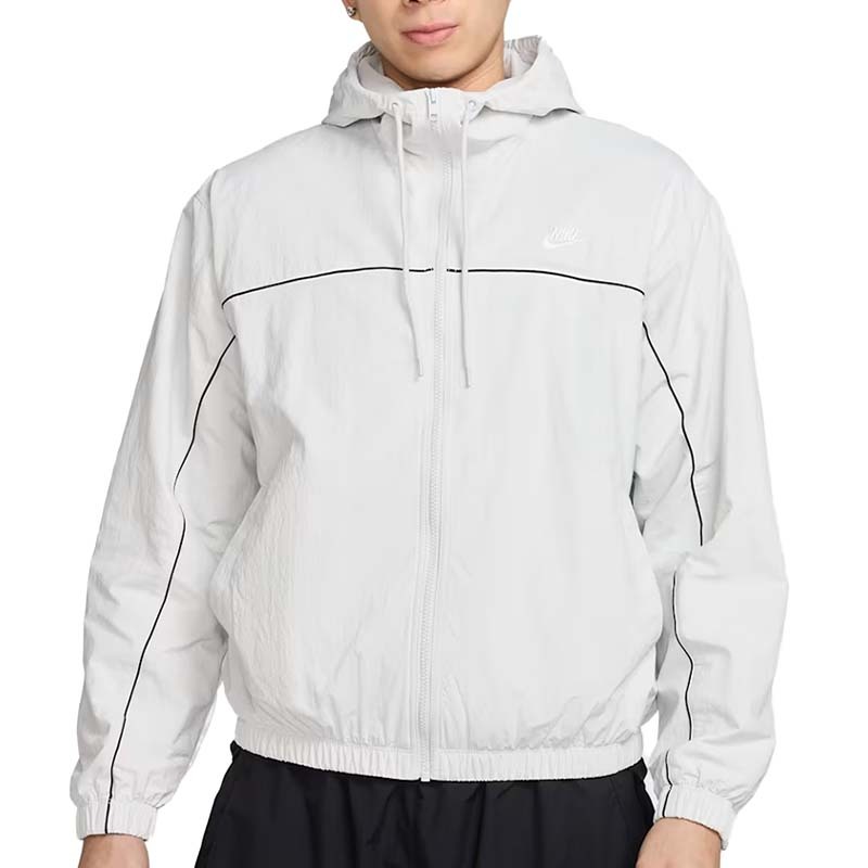 Nike Club Men's Hooded Jacket 男款 尼龍 連帽外套 白色 HJ2013-025 [台灣現貨]