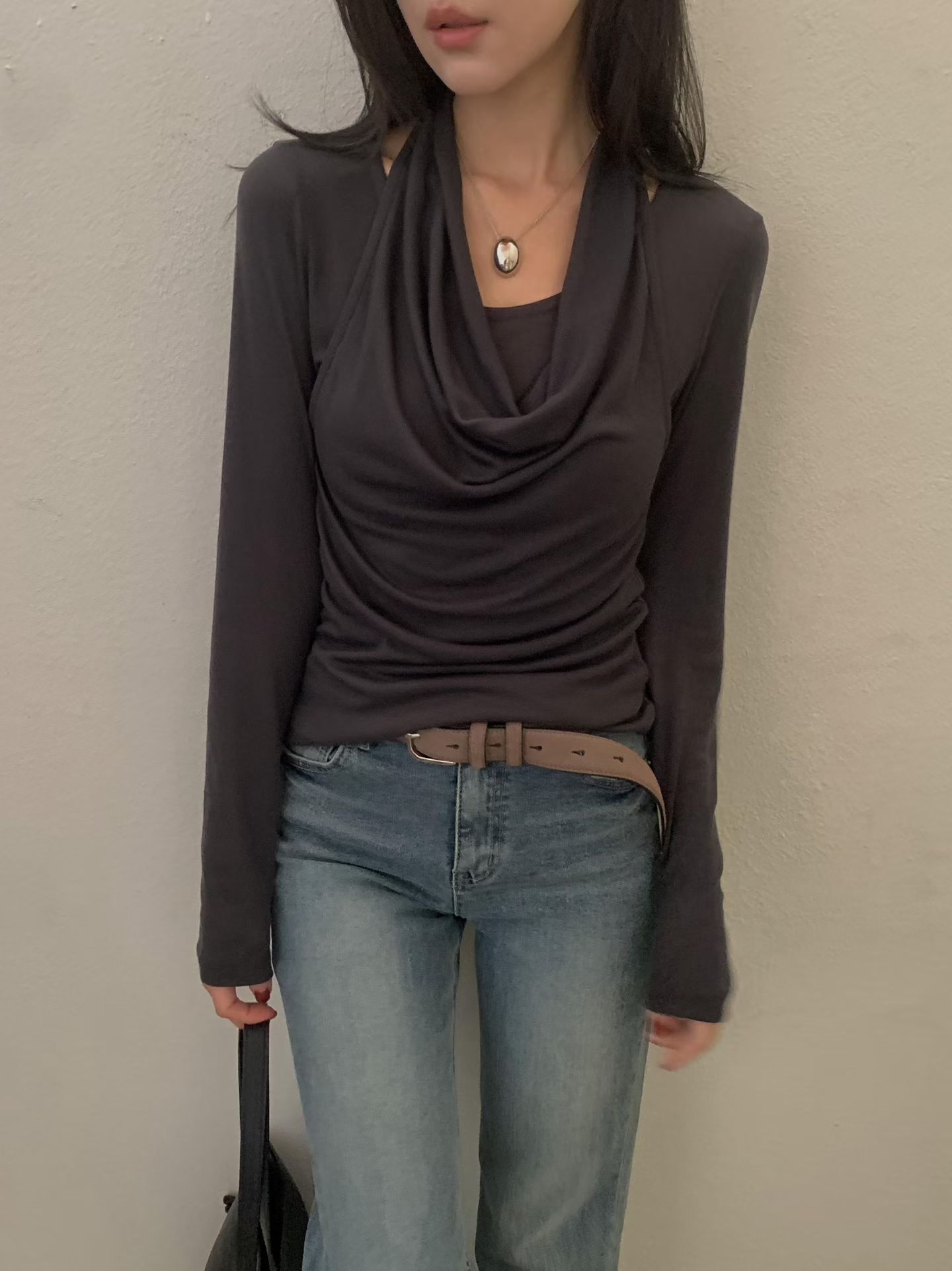 WJ2682 Tencel Flannel Top