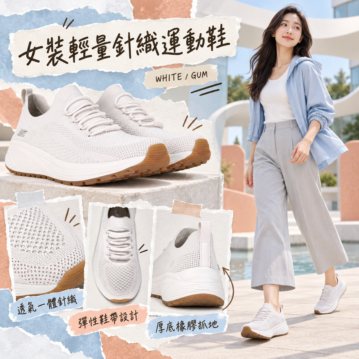 【預購】SKECHERS N091521 Bob's Sparrow 女裝波鞋 (象牙白)