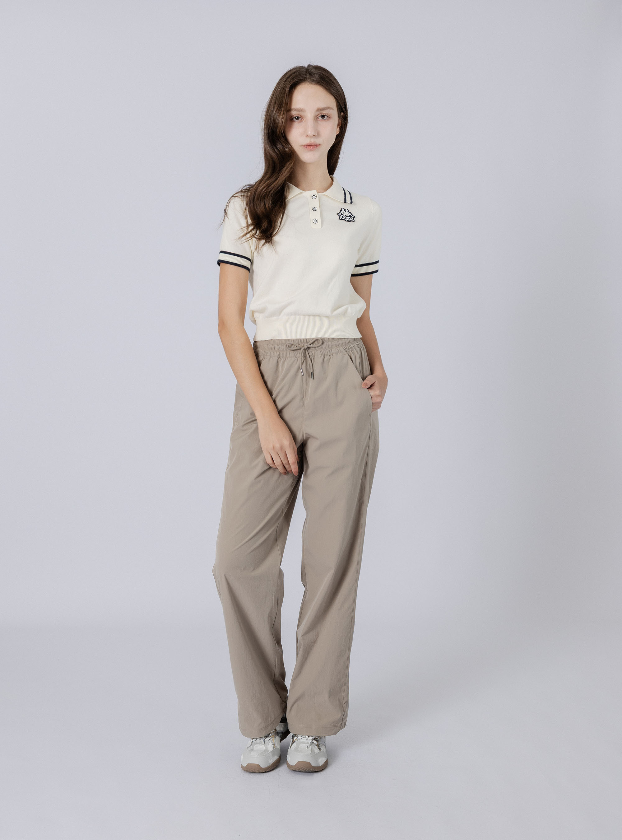 女款 輕量抽繩休閒長褲
