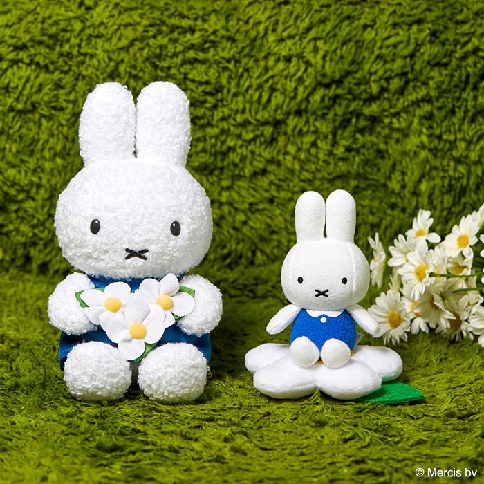 【 10/6收單 】日本代購 Miffy 米菲兔 Flower Mascot 藍花玩偶吊飾