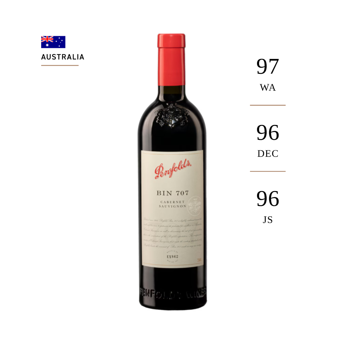 Penfolds Bin 707 Cabernet Sauvignon 2019