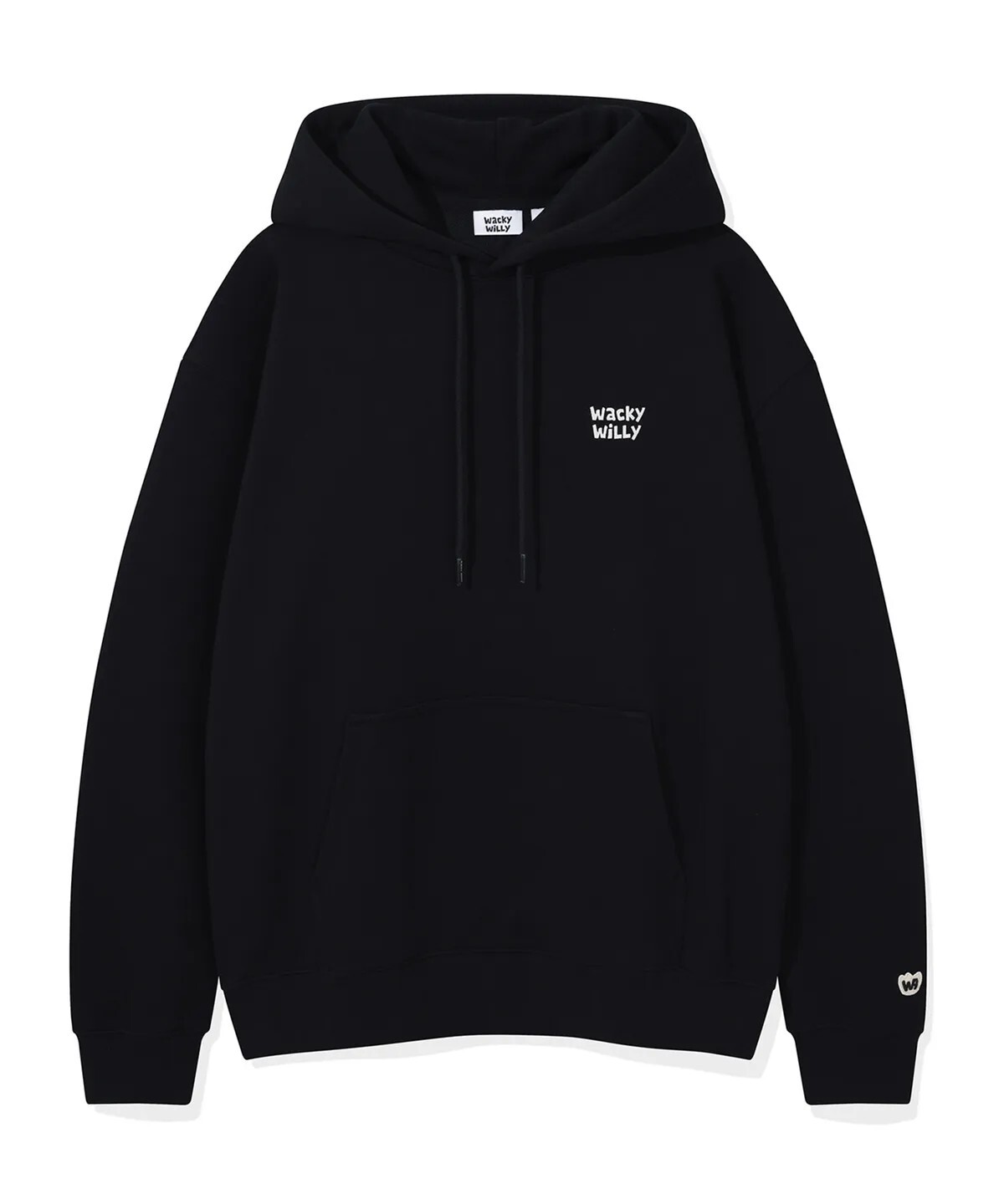 【OWN】Wacky Willy 長袖 連帽 抽繩 撞色 口袋 寬鬆 刺繡 帽踢 不分男女 黑色 卡其色 綠色