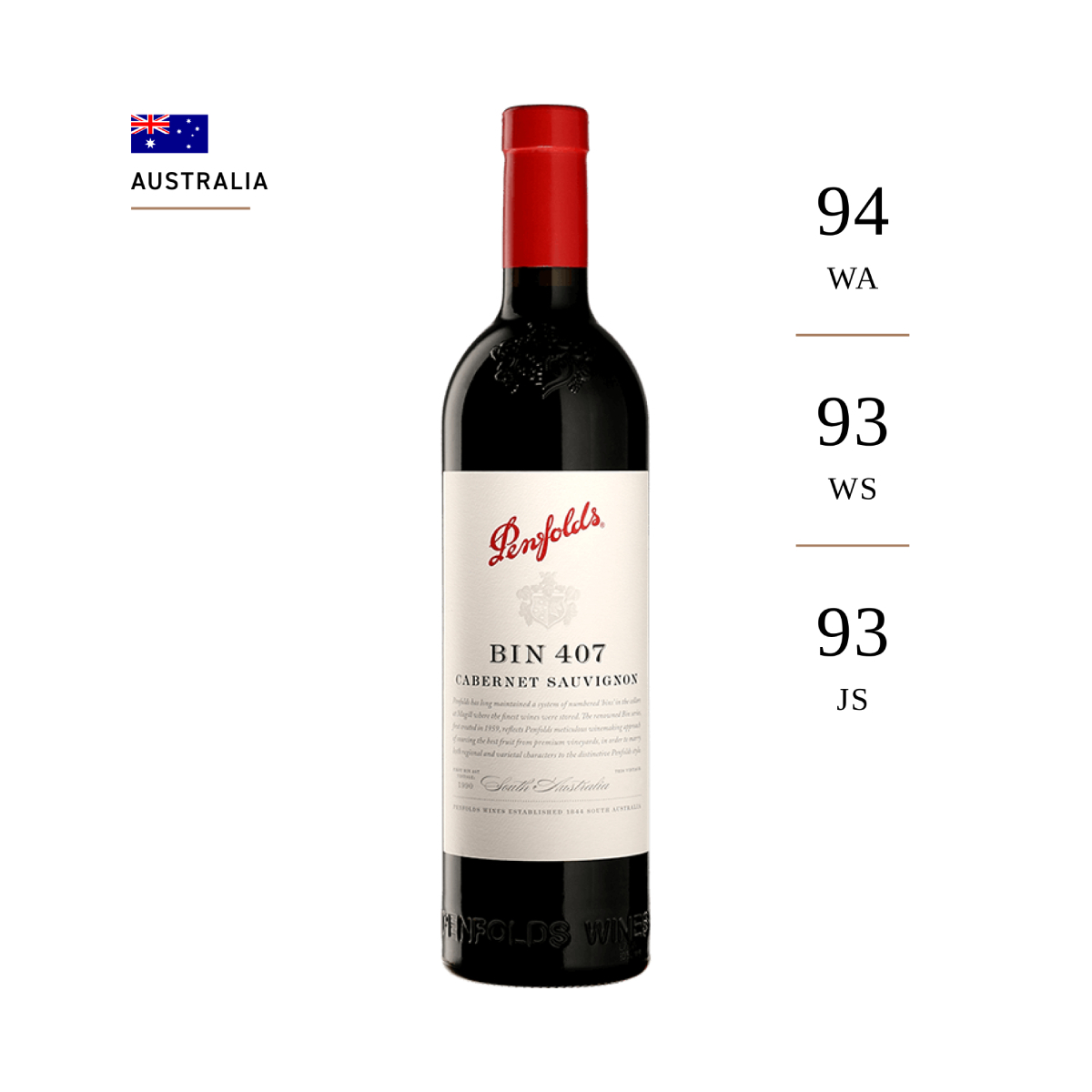 Penfolds 奔富 Bin 407 Cabernet 2021