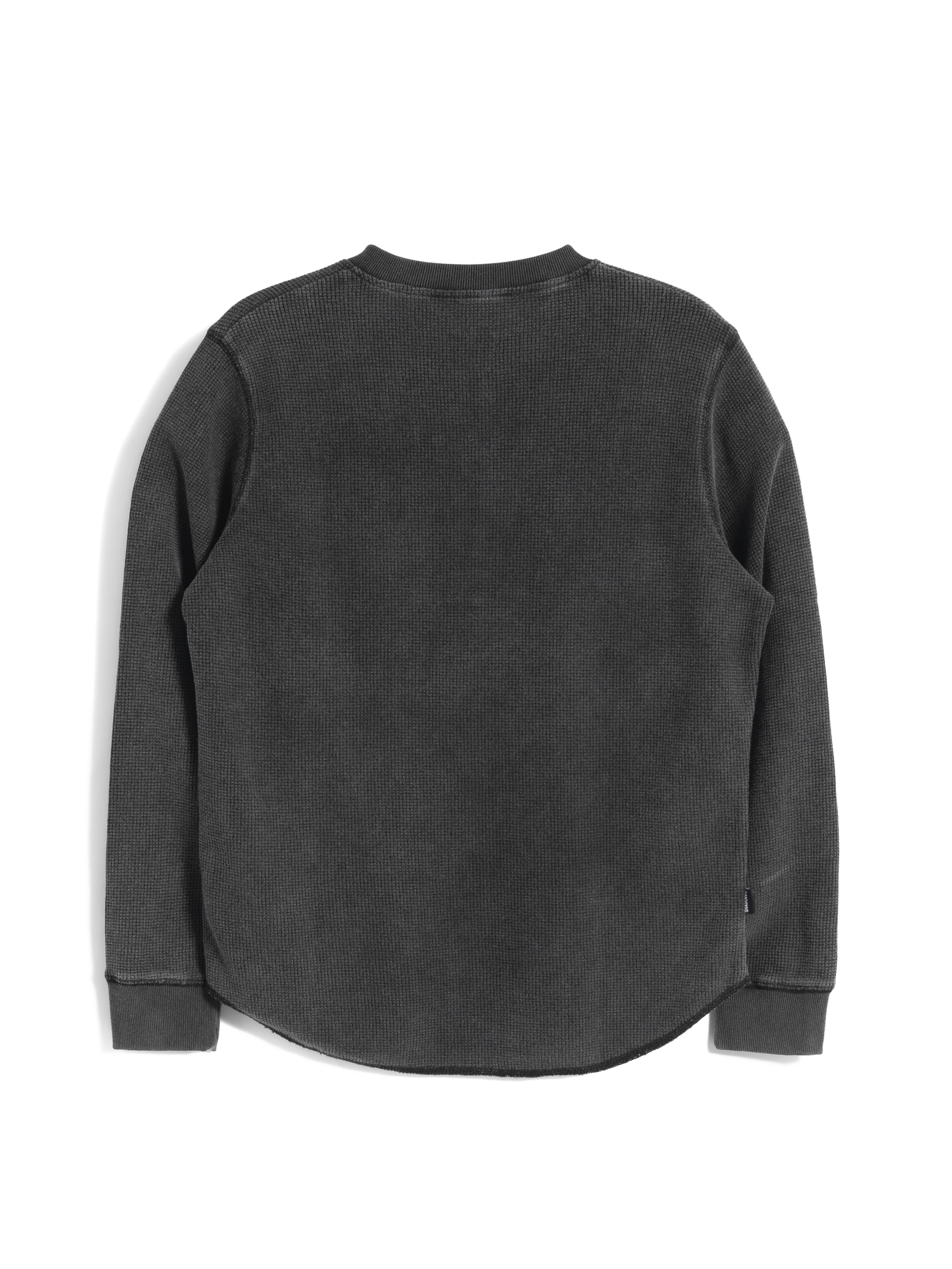 SHADOW  Waffle Washed Henry LS Tee