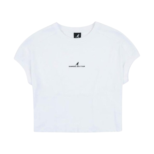 【官網限定】KANGOL 時尚修身短袖 女 66221003黑20-白00