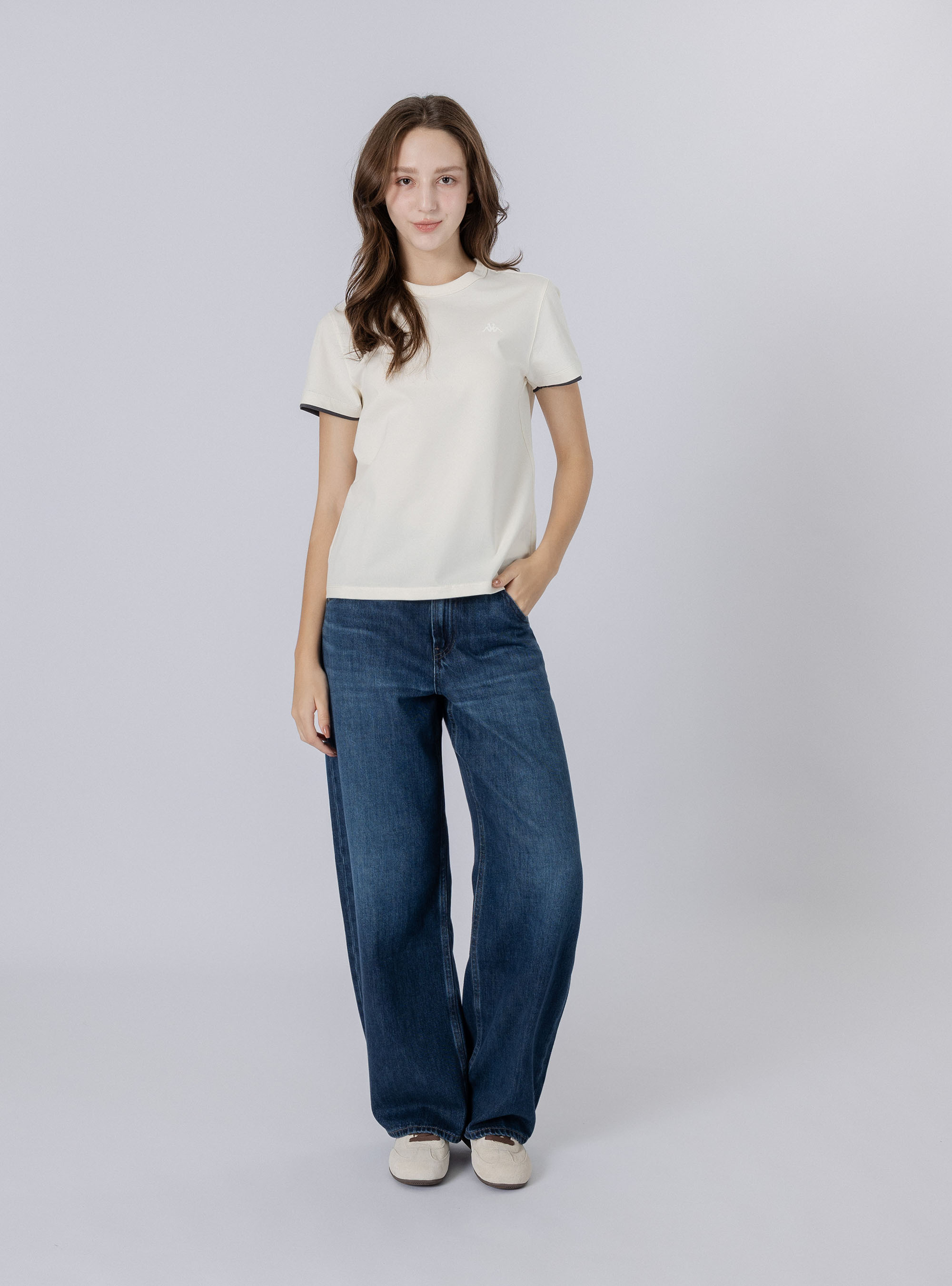 女款 圓領寬鬆休閒短袖T-Shirt