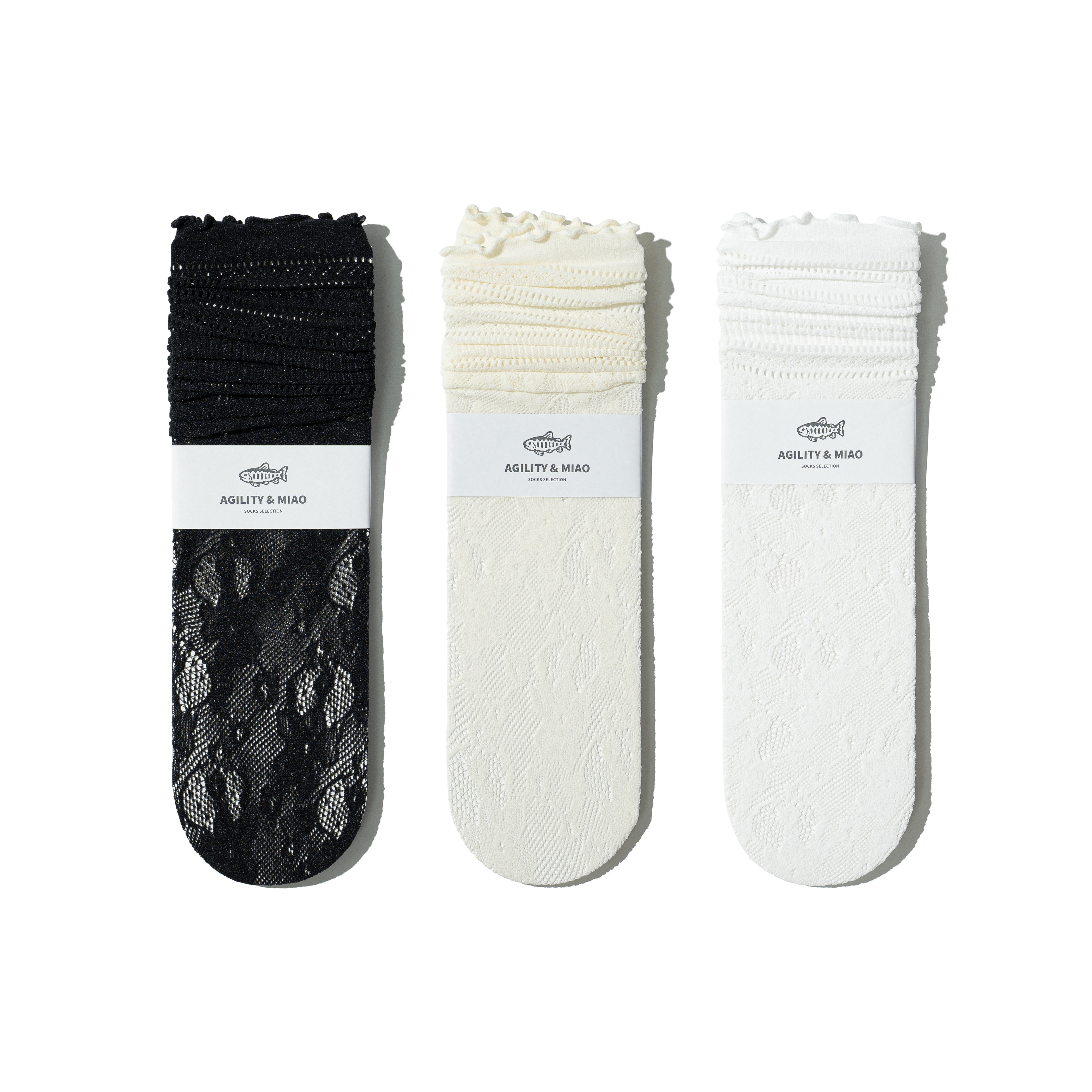 Lace Crew Socks 女裝 蕾絲中筒襪 [M-S2]