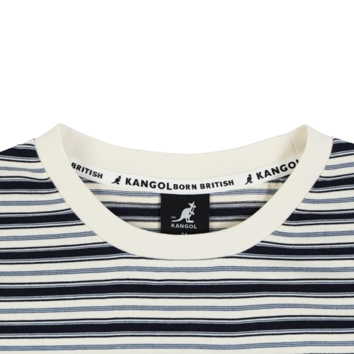【官網限定】KANGOL  藍白條紋 時尚短袖 女 6622100480 IX