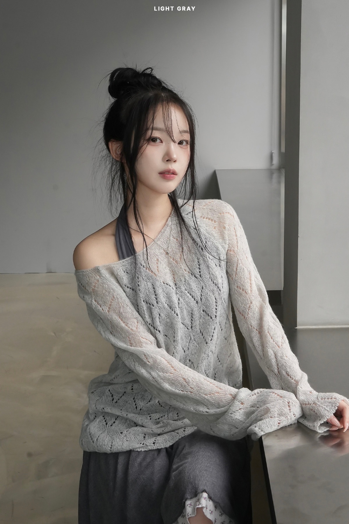 【20/9截單！首批優惠價預訂】韓國縷空菱格針織上衣（6色）