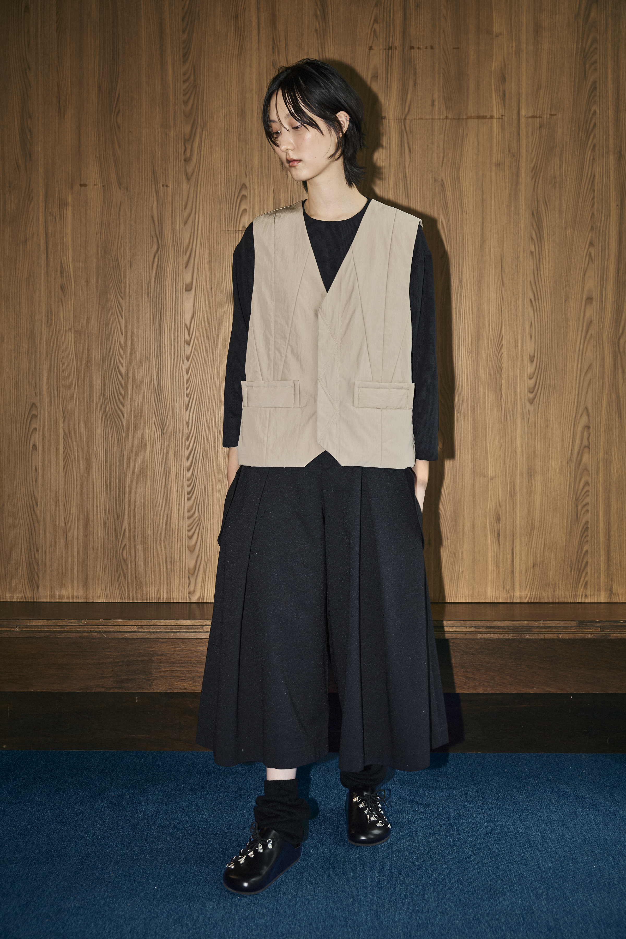 Wide-Leg Pants with Patch Pockets