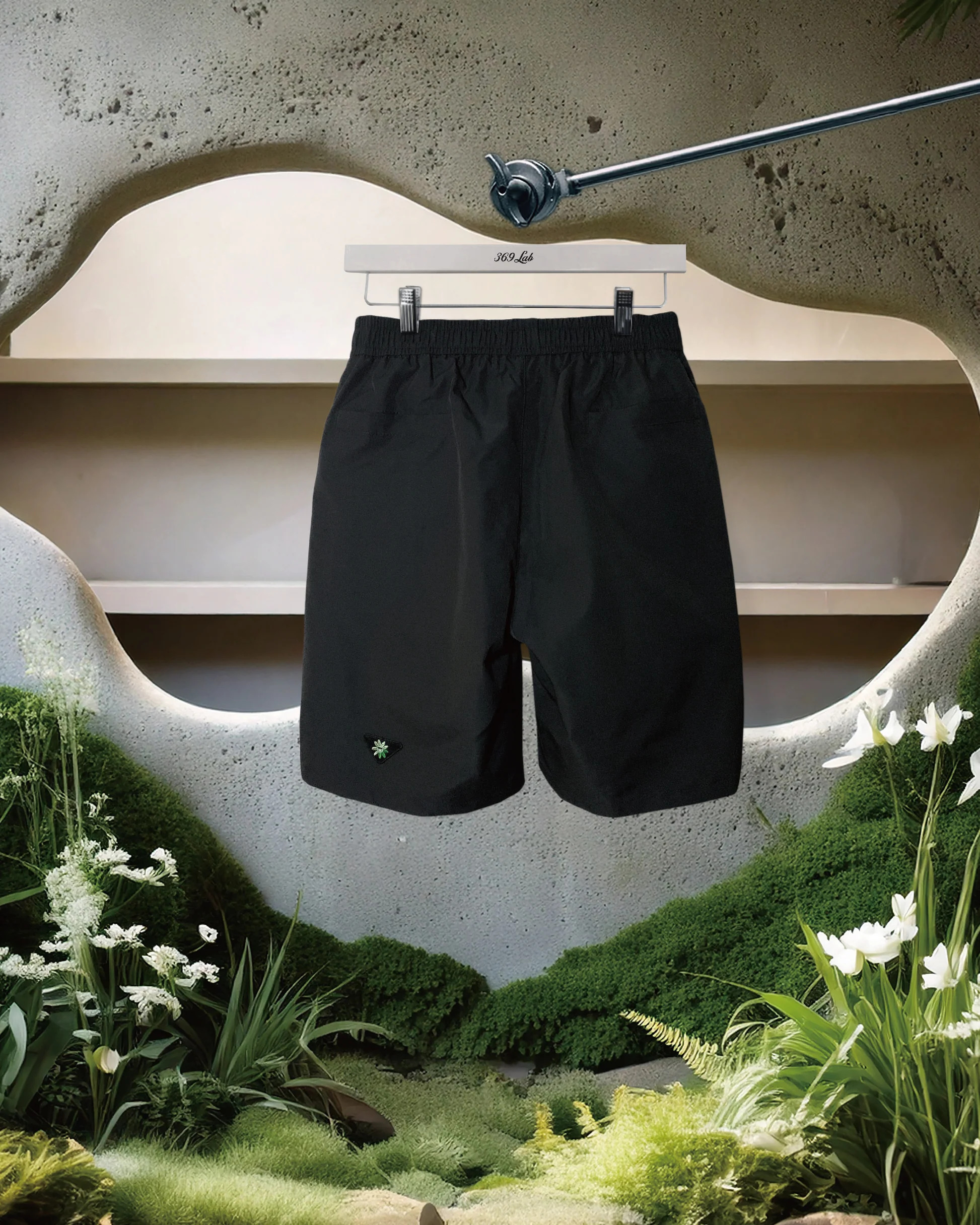 369 LAB Badge Shorts - Black | 25SPW001