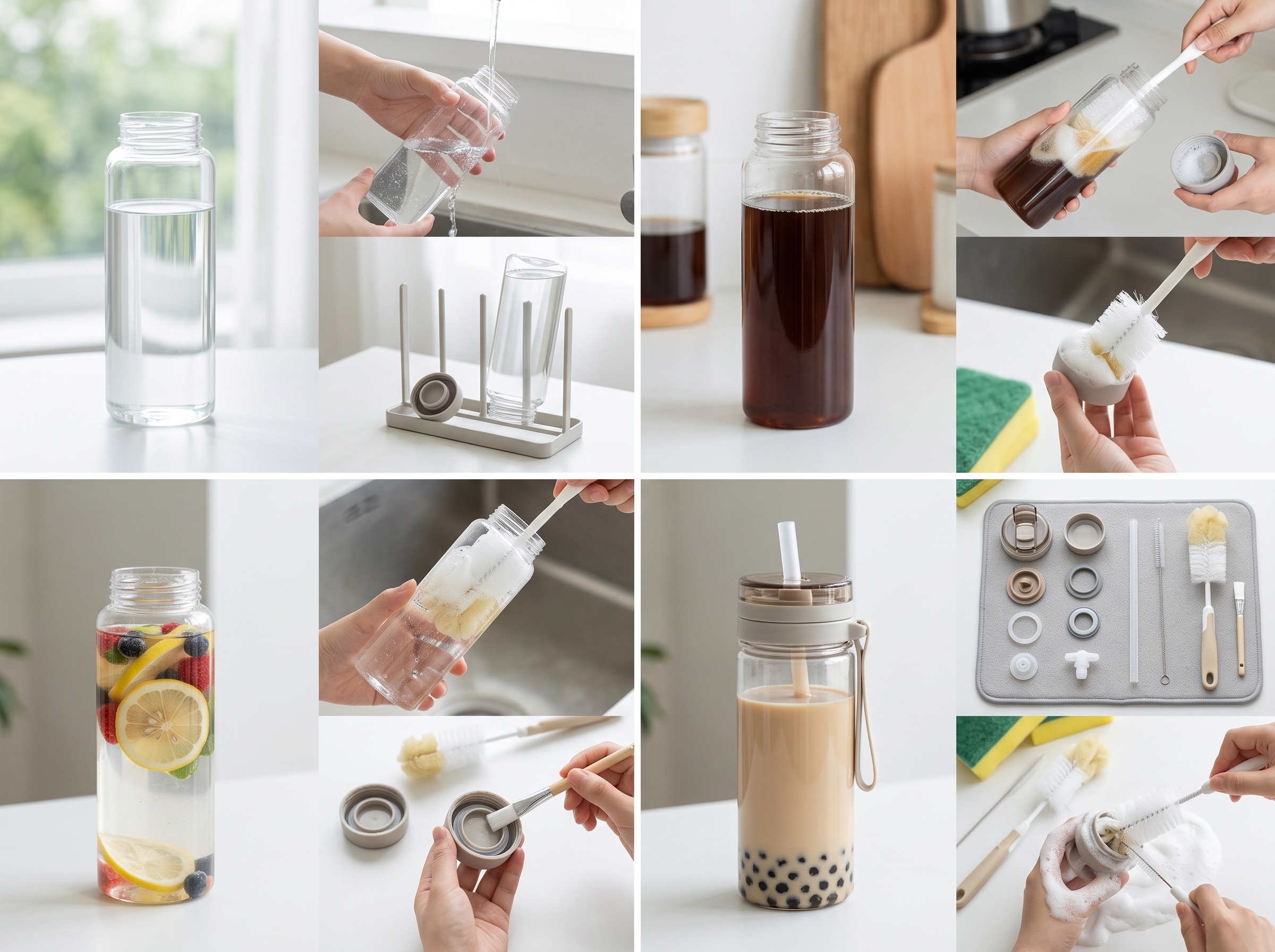 水瓶清洗頻率白開水咖啡奶茶比較