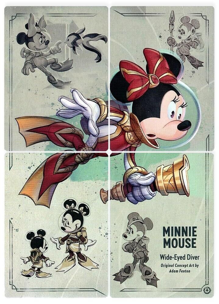 Rise of the Floodborn - Minnie Mouse - Wide-Eyed Diver Puzzle Insert (Set of 4)