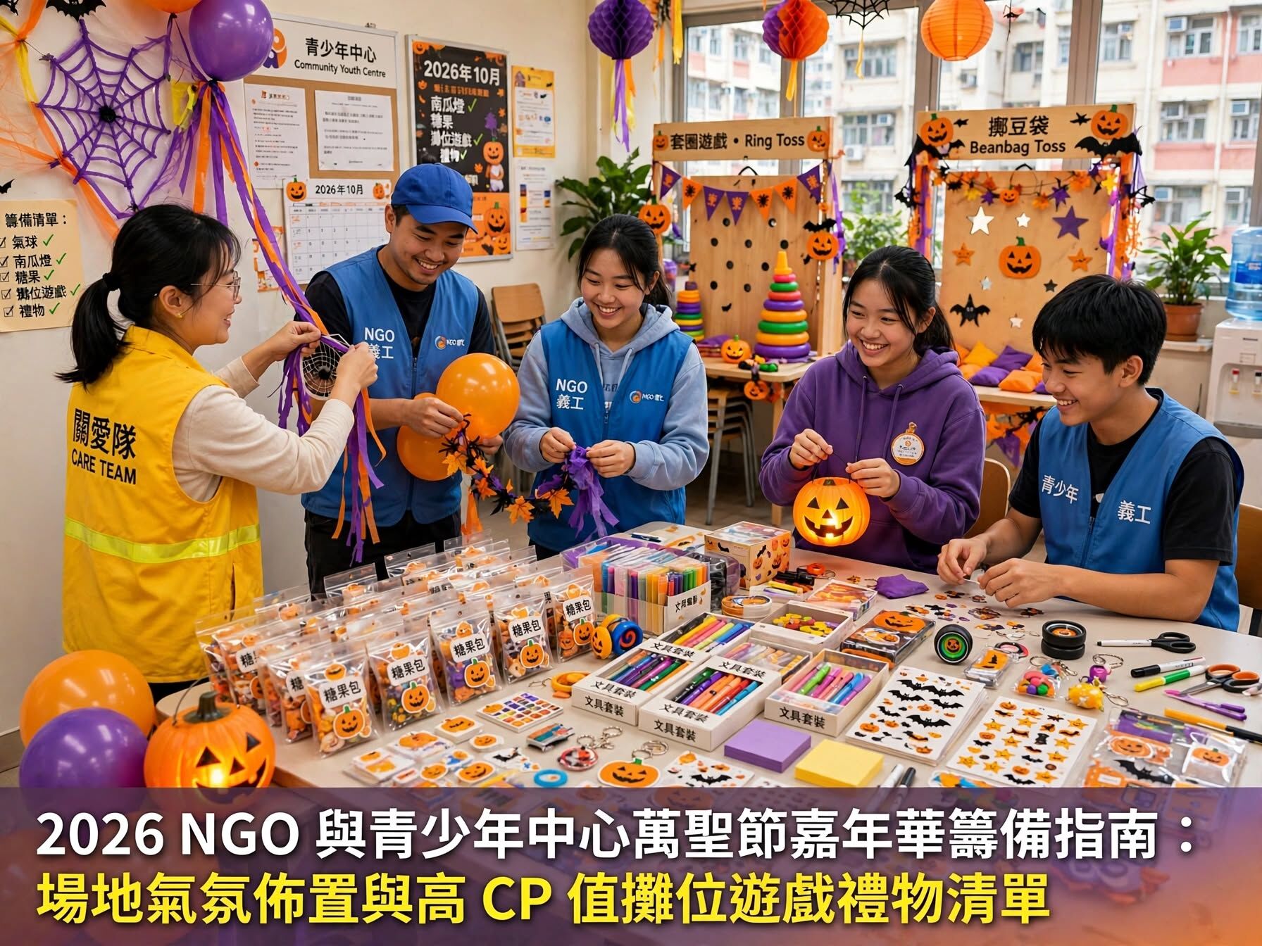 NGO 與社區萬聖節嘉年華籌備指南 - 2026 青少年中心及社區會堂活動物資採購 - 加油文具
