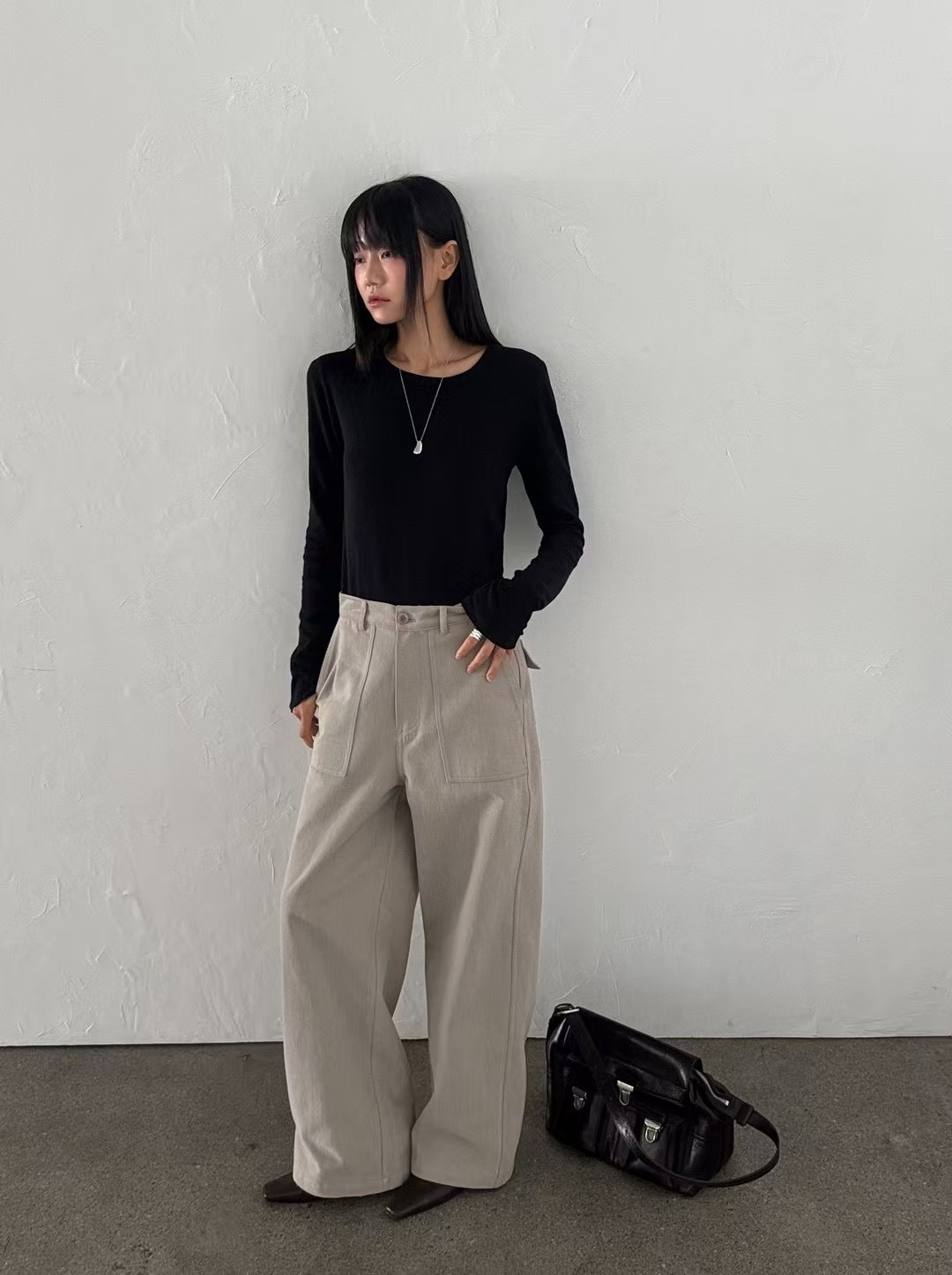 LG2629 Scarf Ribbed Tee