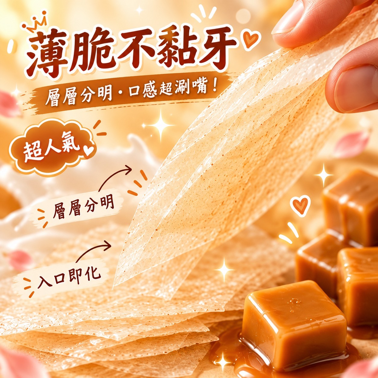 槿心家族 焦糖牛奶米紙(100g)