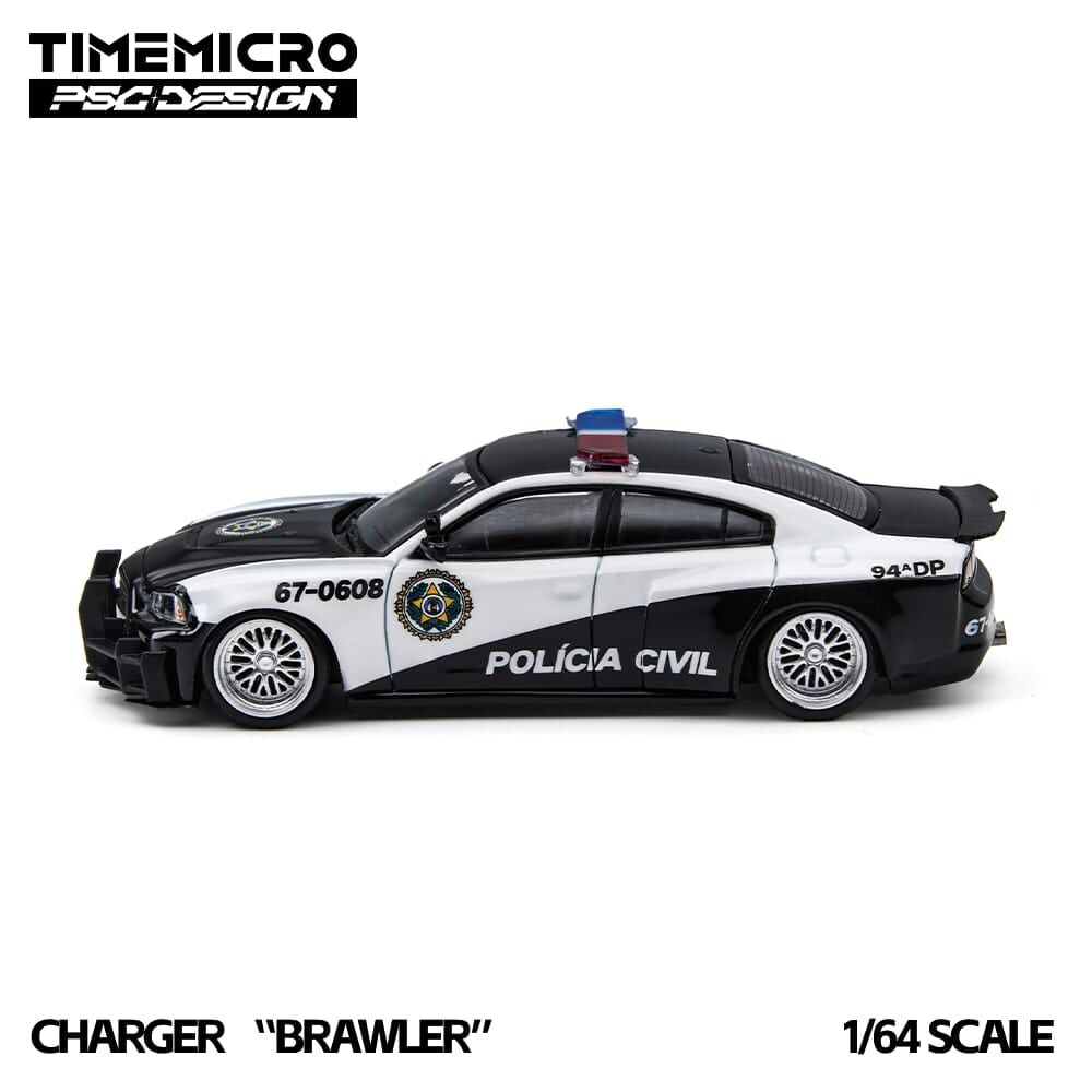 預訂:1/64 Time Micro Dodge Charger "Brawler" Rio Polícia Civil (TM648207 )