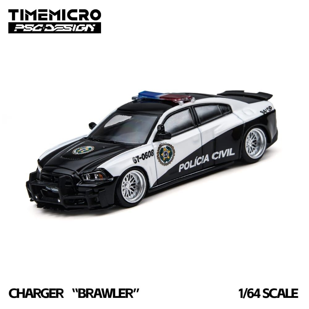 預訂:1/64 Time Micro Dodge Charger "Brawler" Rio Polícia Civil (TM648207 )