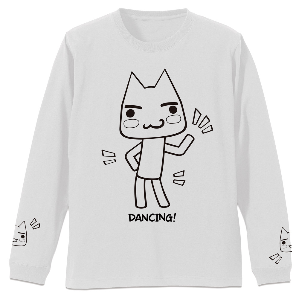 ﾄﾛ 袖ﾘﾌﾞﾛﾝｸﾞｽﾘｰﾌﾞTｼｬﾂ/WHITE COSPA 100526