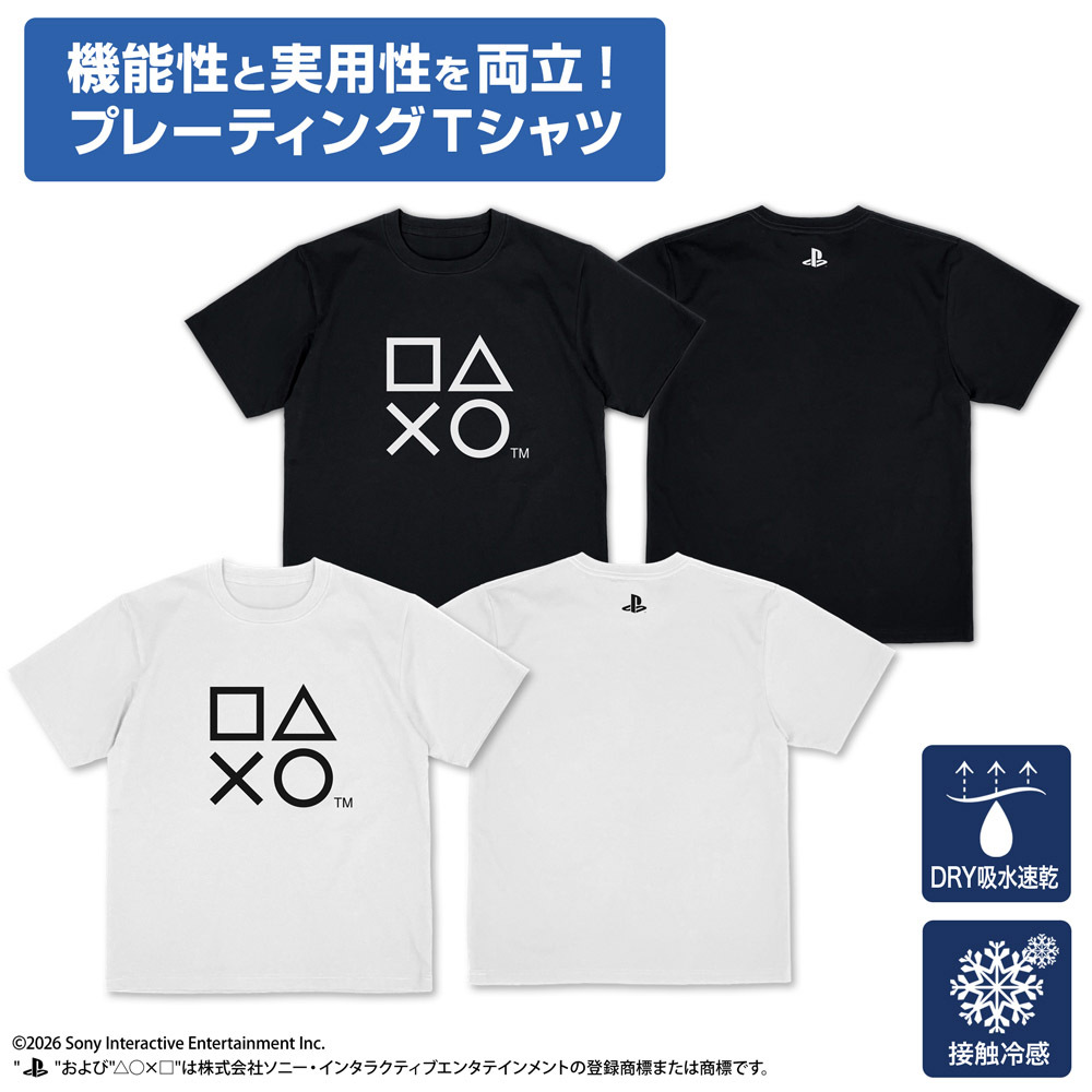 ﾌﾟﾚｰﾃｨﾝｸﾞTｼｬﾂ for PlayStation Shapes Logo/WHITE COSPA 100526
