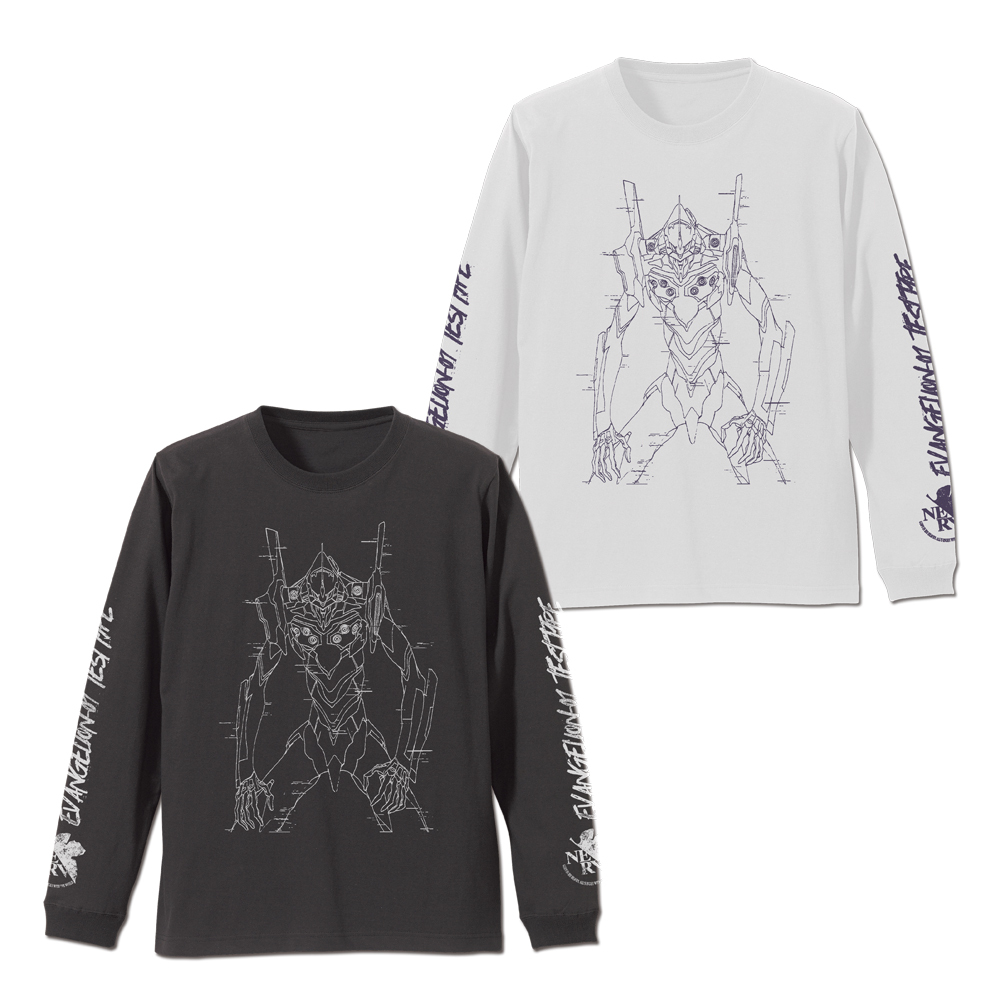 ｴｳﾞｧ初号機 袖ﾘﾌﾞﾛﾝｸﾞｽﾘｰﾌﾞTｼｬﾂ/WHITE COSPA 100526