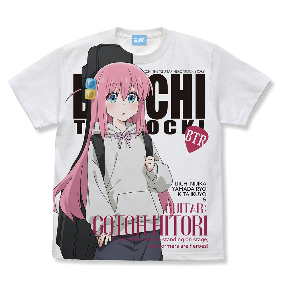 描き下ろし 後藤ひとり ﾌﾙｸﾞﾗﾌｨｯｸTｼｬﾂ ｽﾄﾘｰﾄﾌｧｯｼｮﾝVer./WHITE COSPA 100526
