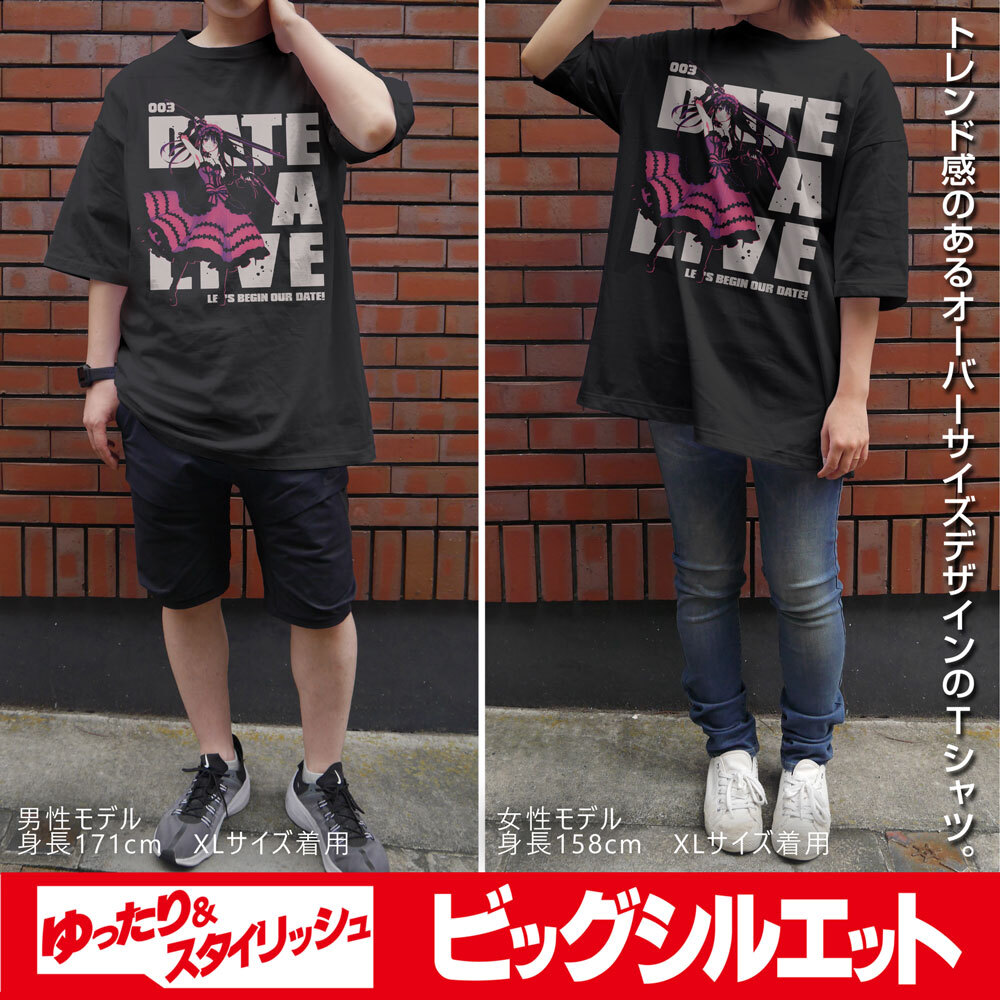 時崎狂三 ﾋﾞｯｸﾞｼﾙｴｯﾄTｼｬﾂ/BLACK COSPA 100526