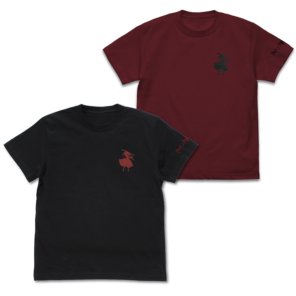 時崎狂三 ﾜﾝﾎﾟｲﾝﾄ刺繍Tｼｬﾂ/BLACK COSPA 100526