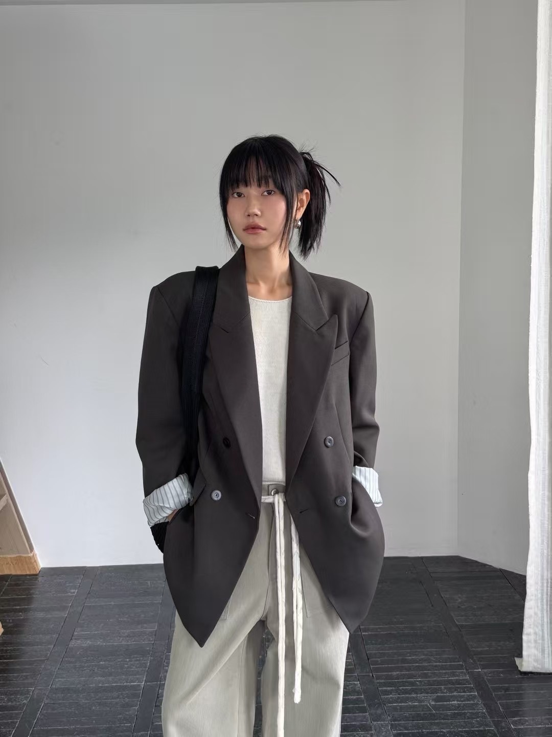 LG2636 Double Lapel Blazer