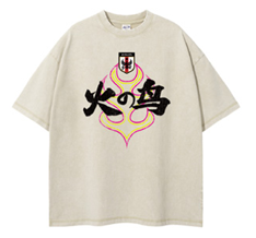 2nd Closet “FIRE BIRD” YOUTHQUAKE WASHED T-SHIRT - Beige | SS26-TE43