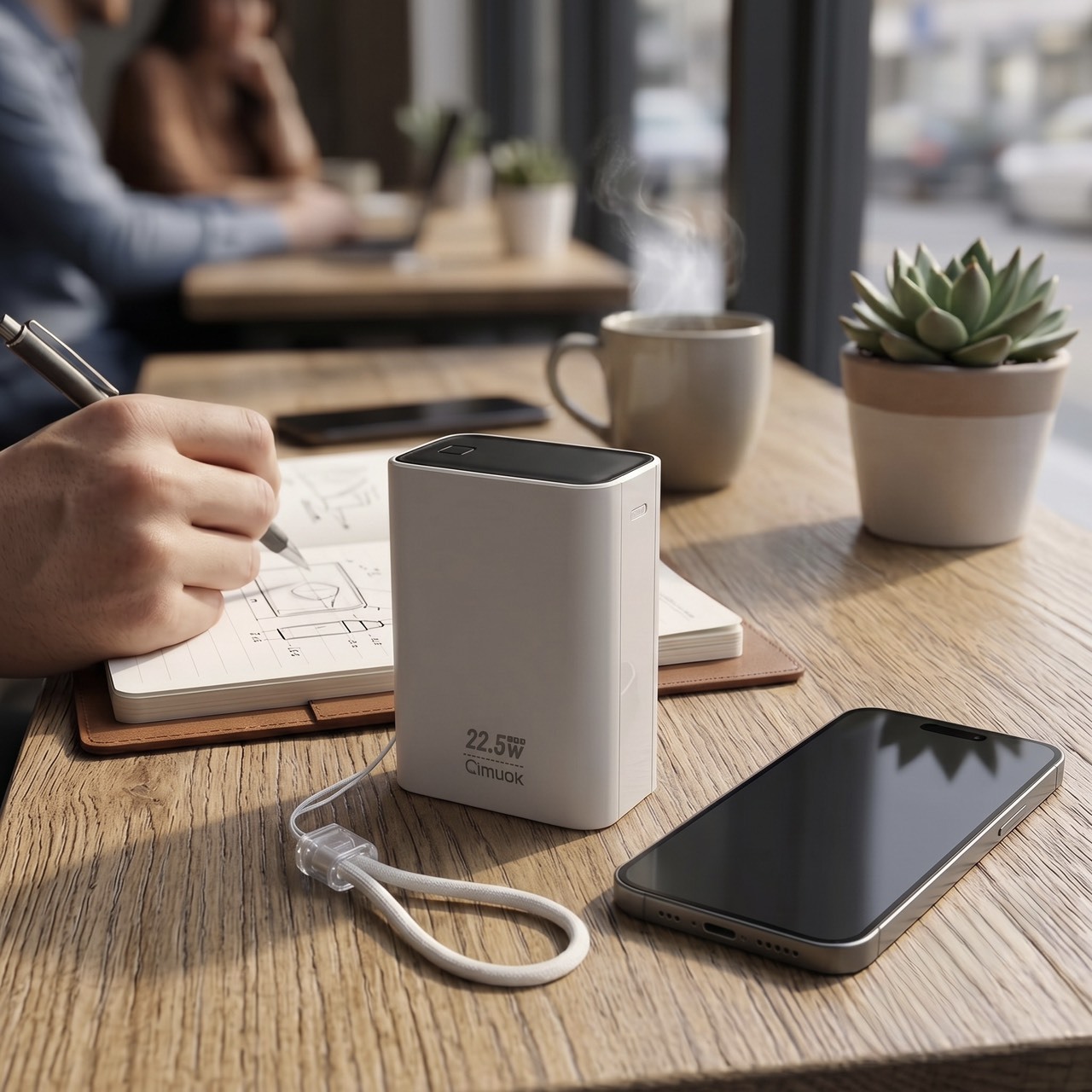 【amuok】小立方行動電源 10000 mAh 奶