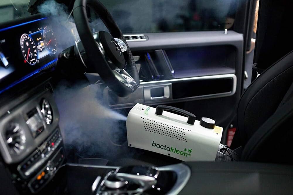 Bactakleen disinfection equipment in a car interior