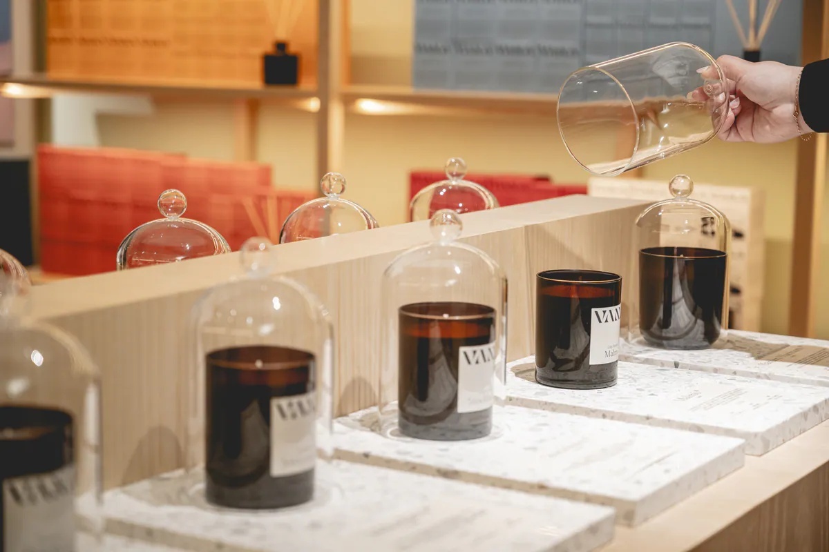 VANA candles at the scent bar