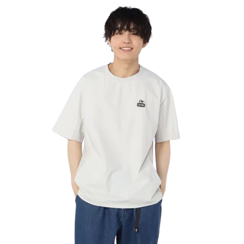 【官網限定】CHUMS Airtrail Stretch CHUMS T-Shirt 男 短袖上衣 CH012580淺灰G020-黑K001卡其M022 IX
